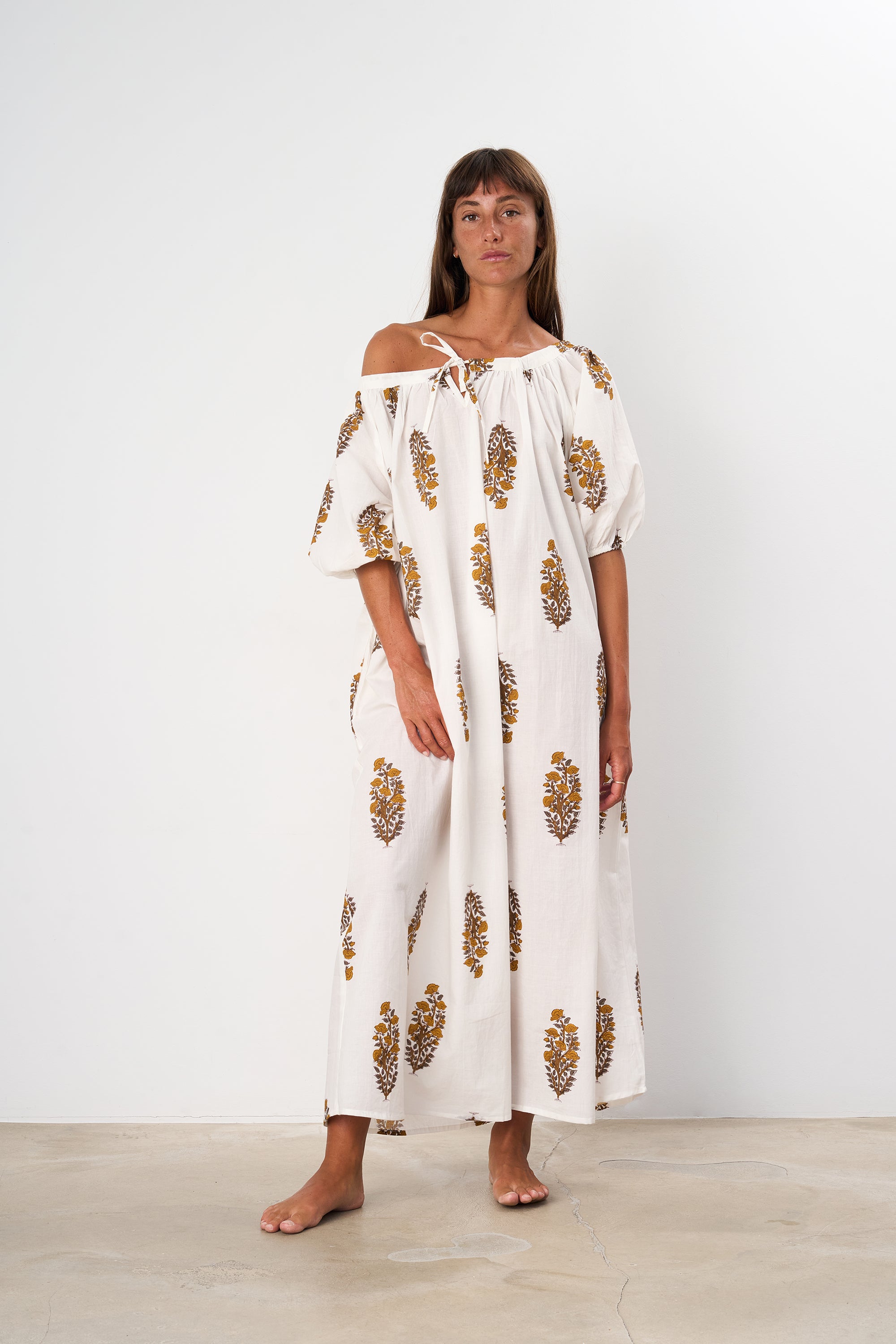 Justina Mustard Dress
