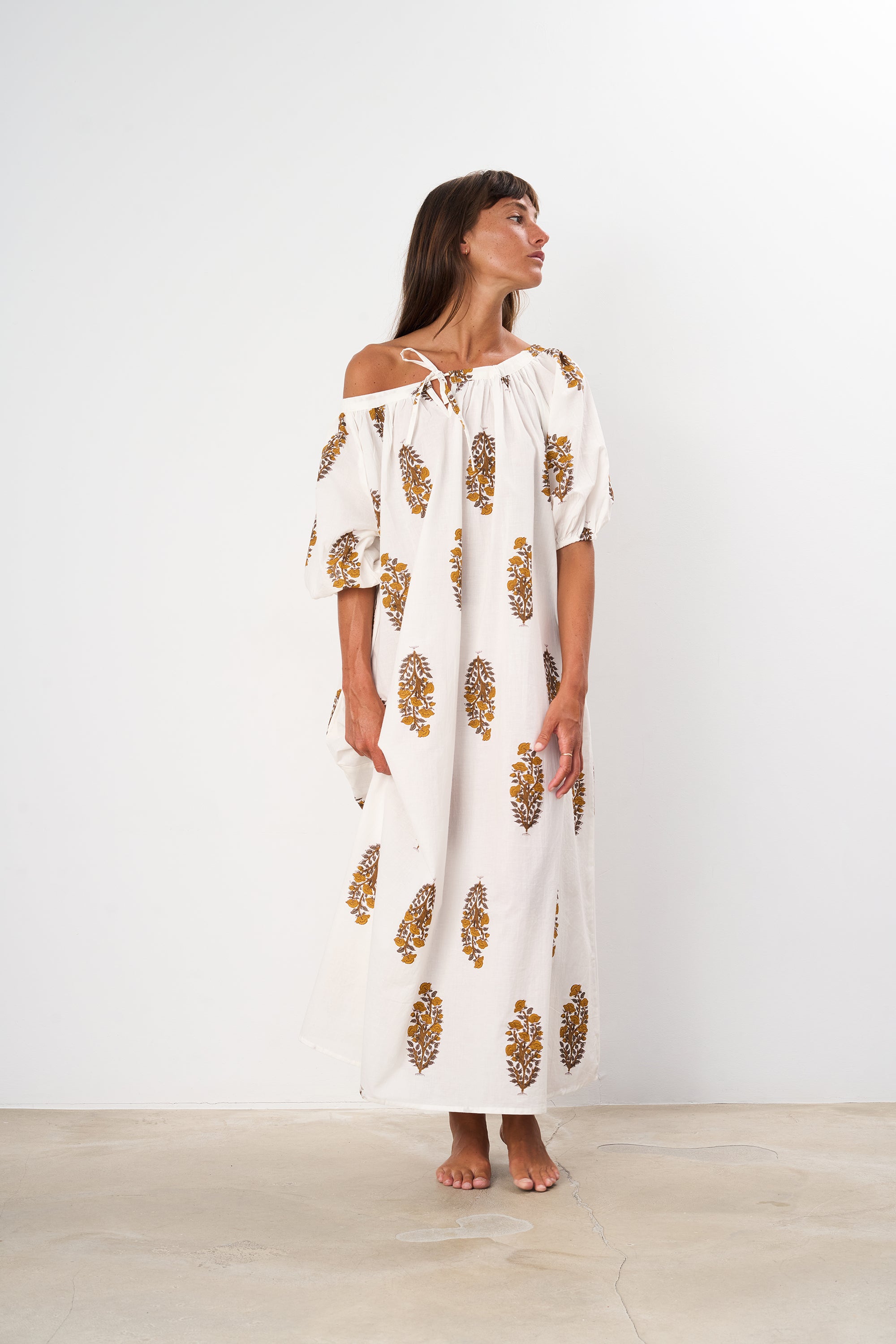 Justina Mustard Dress