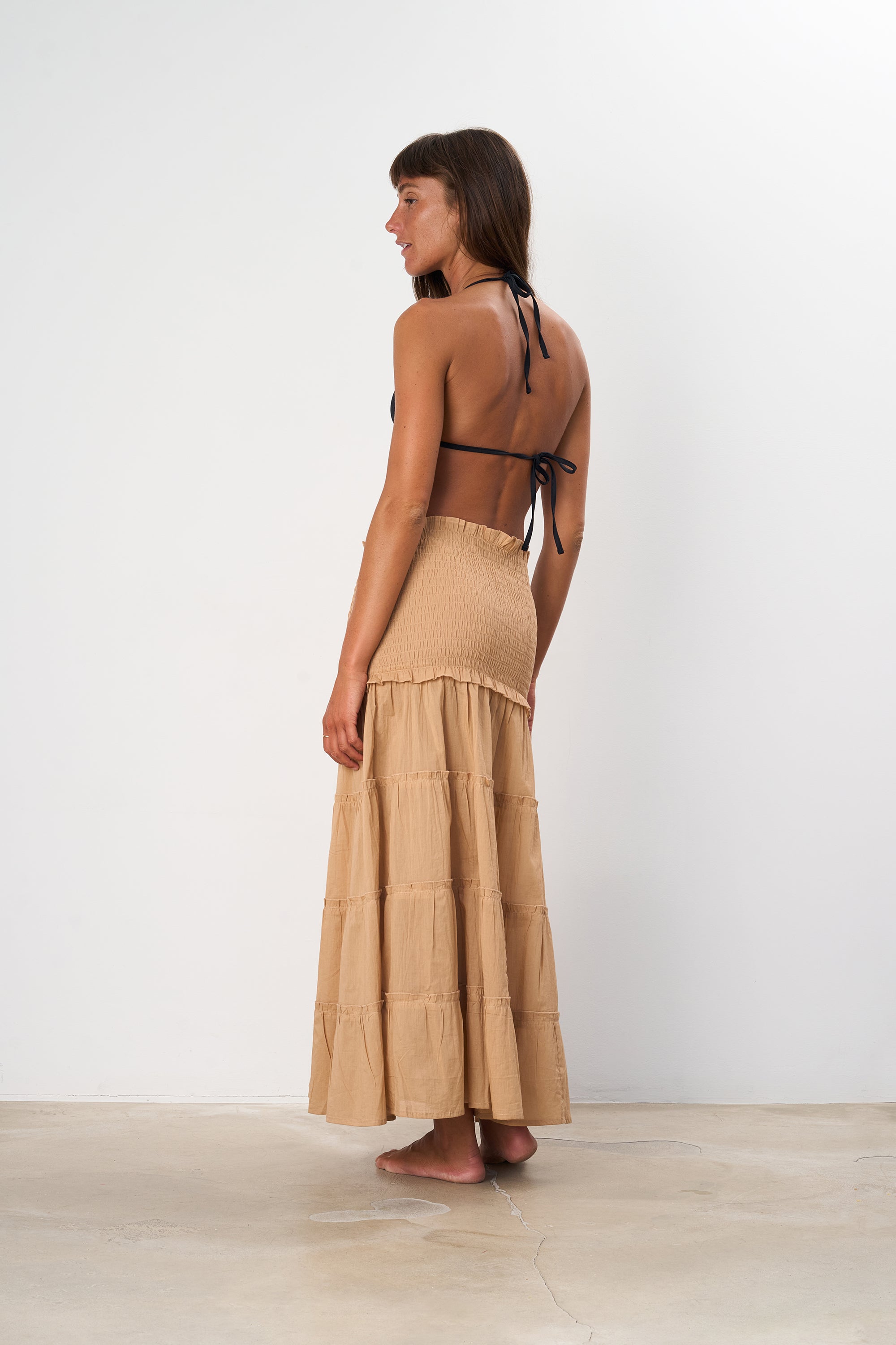 Roma Long Skirt Camel
