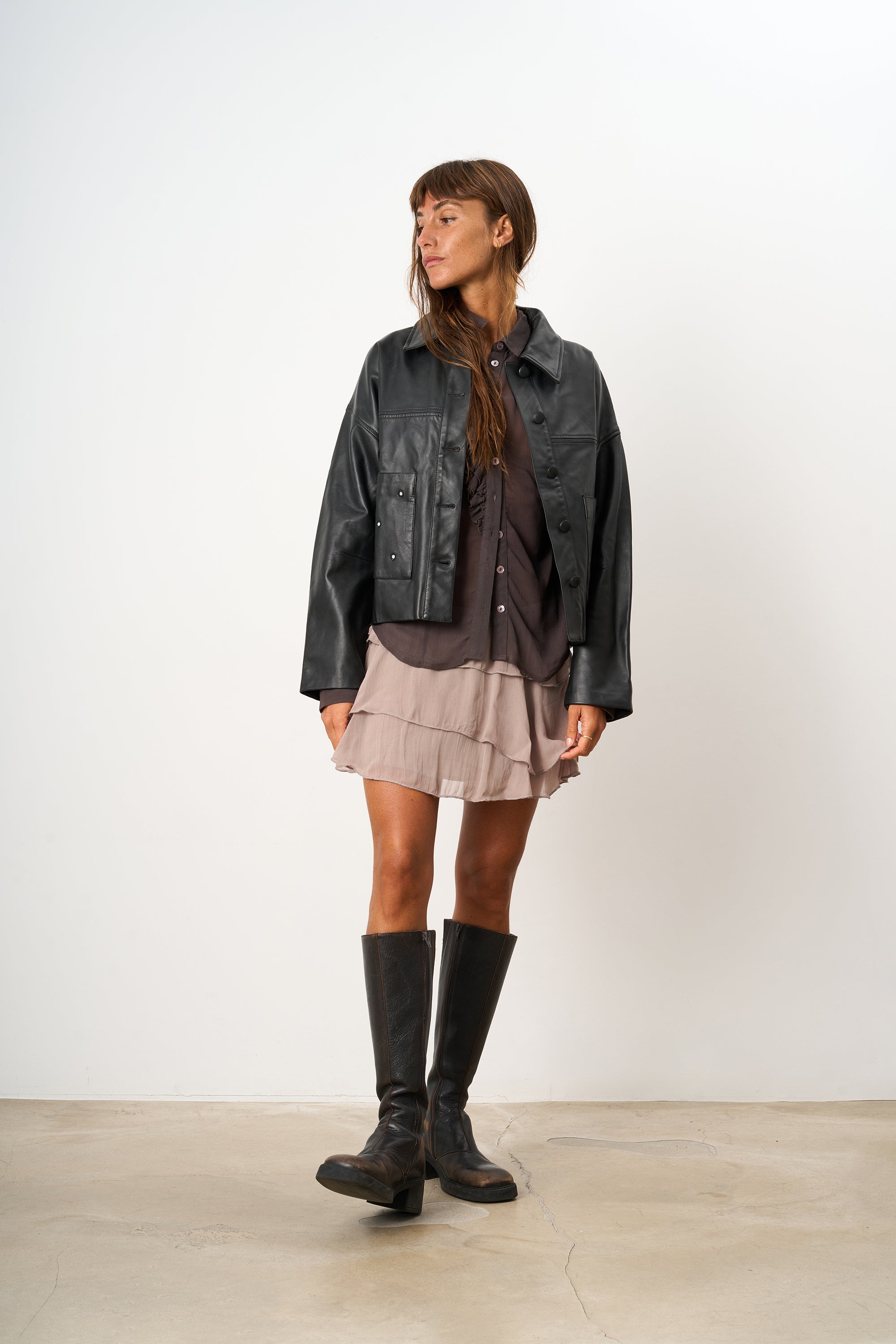 Zania Mini Skirt Grey