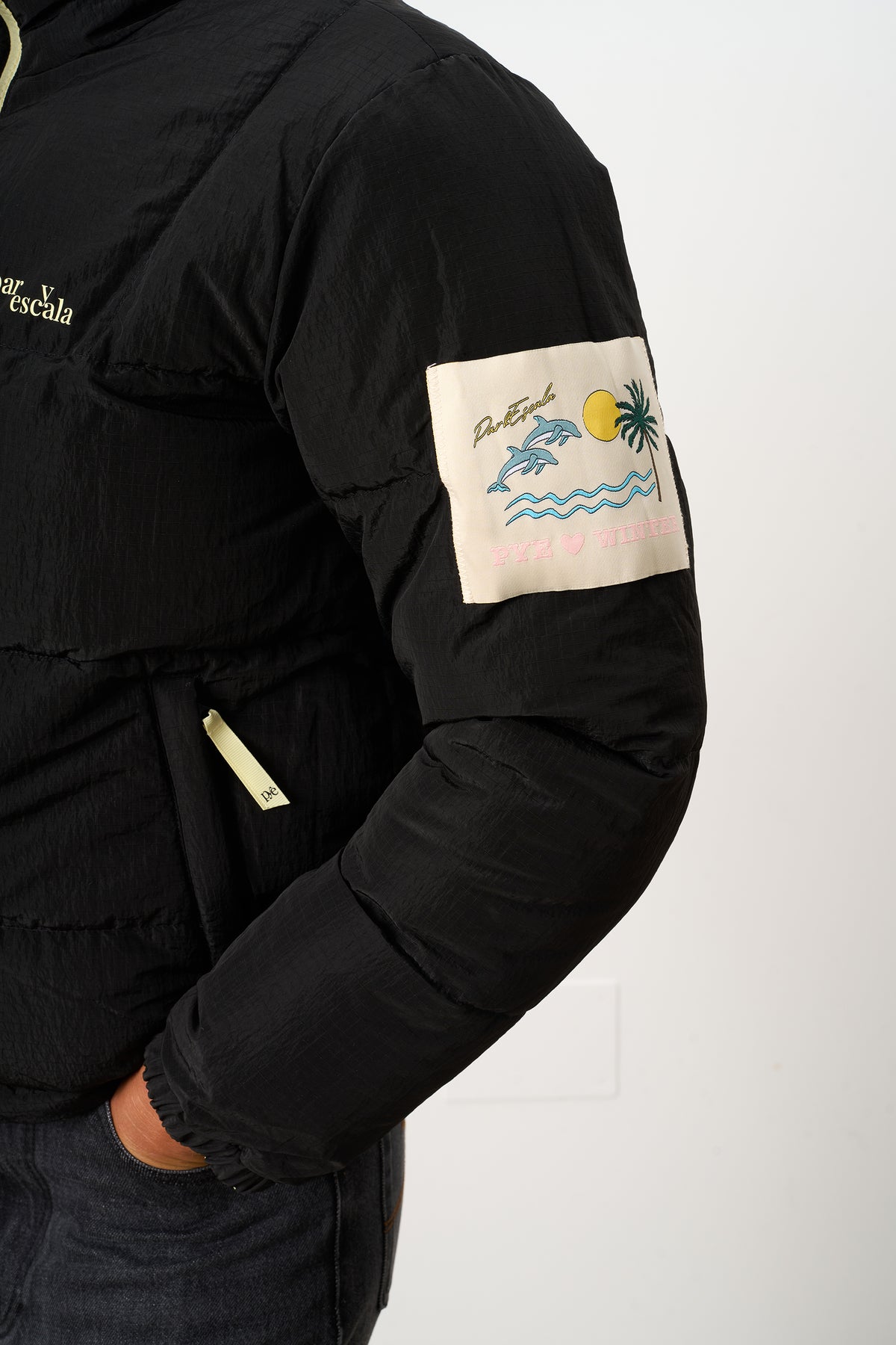 Palm Wende-Steppjacke Gelb/Schwarz
