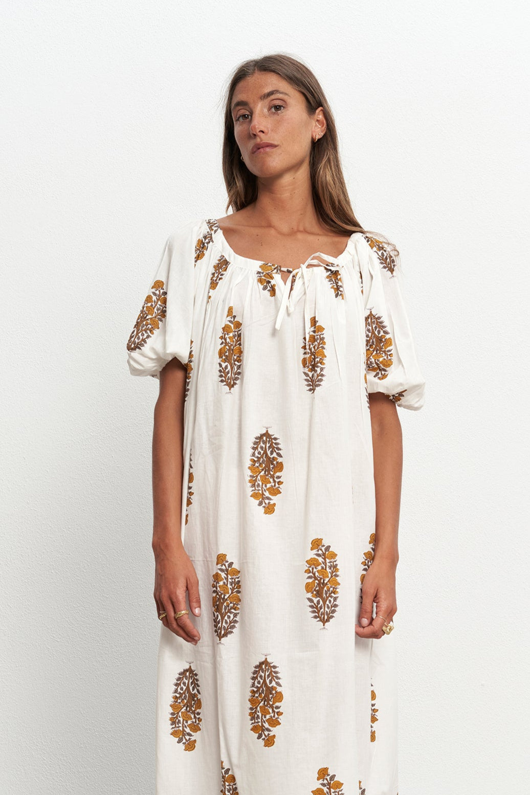 JUSTINA MUSTARD DRESS