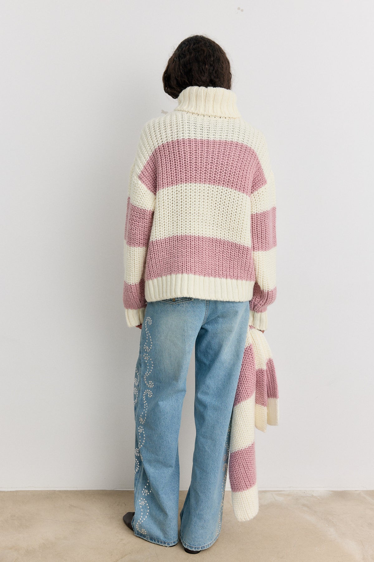 Zopfmuster-Pullover