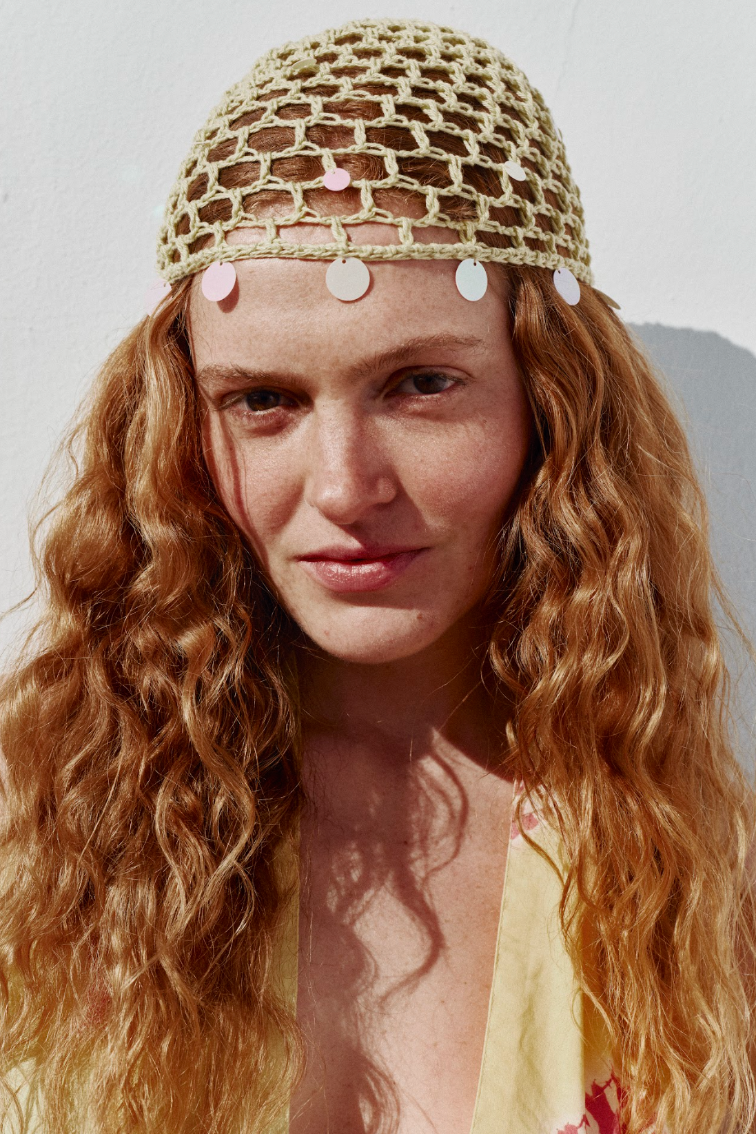 Yellow Sequins Hat