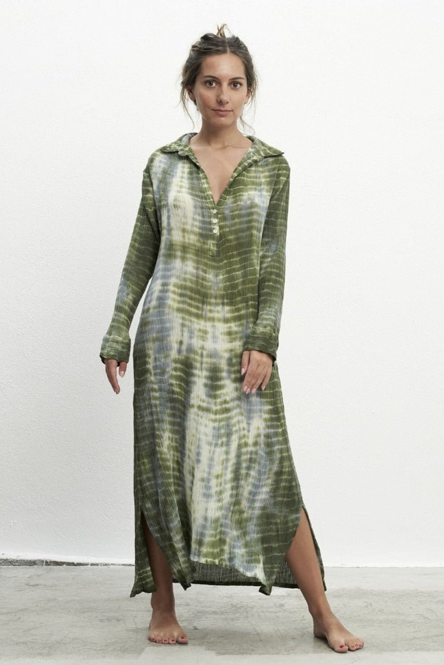 AMELIA GREEN DRESS - Par y escala
