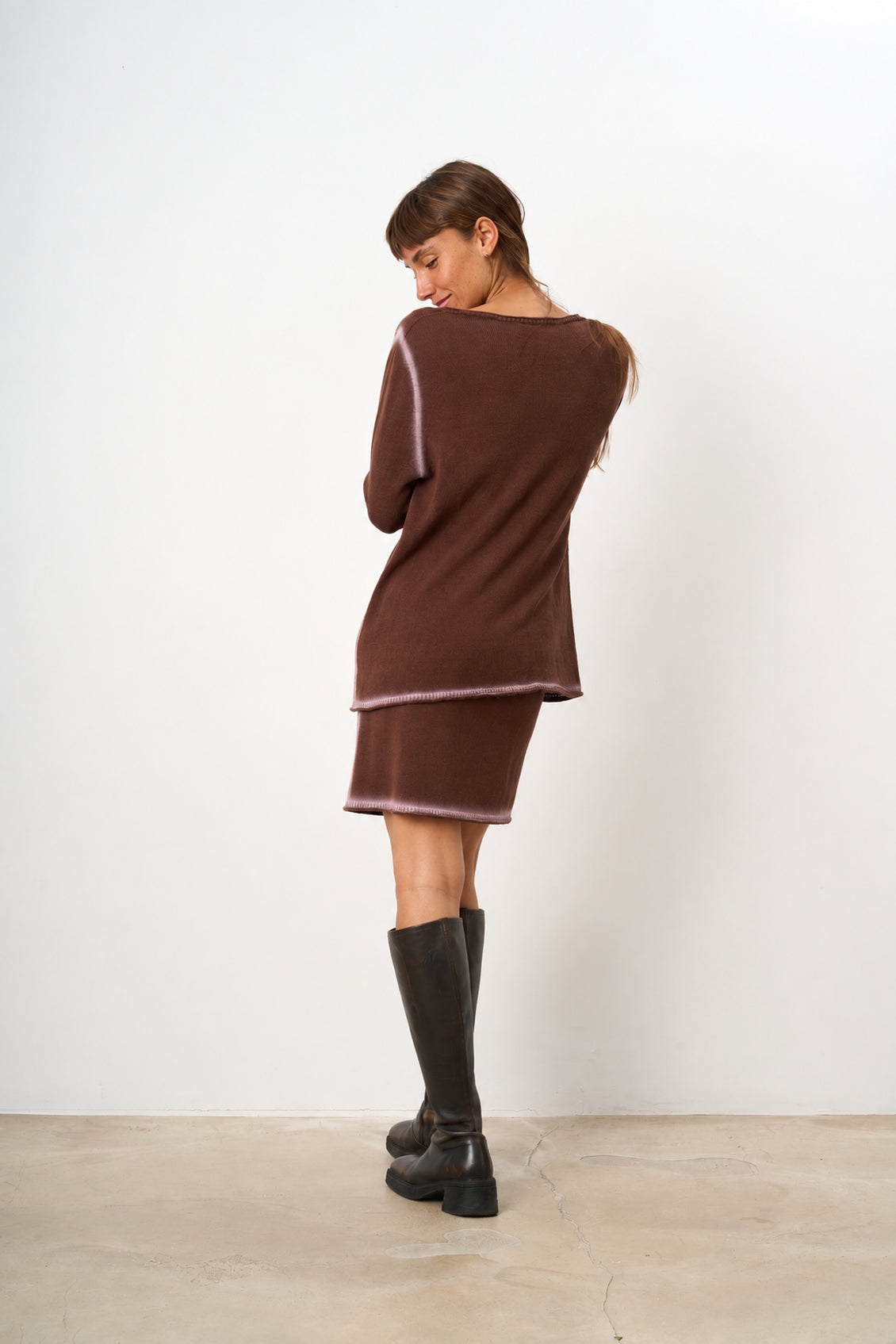 Isabel Midi Skirt Brown