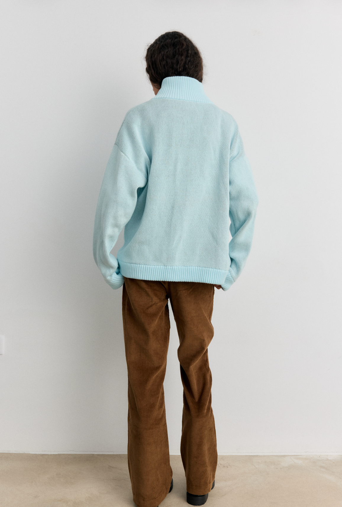Zipper Cardigan Blue