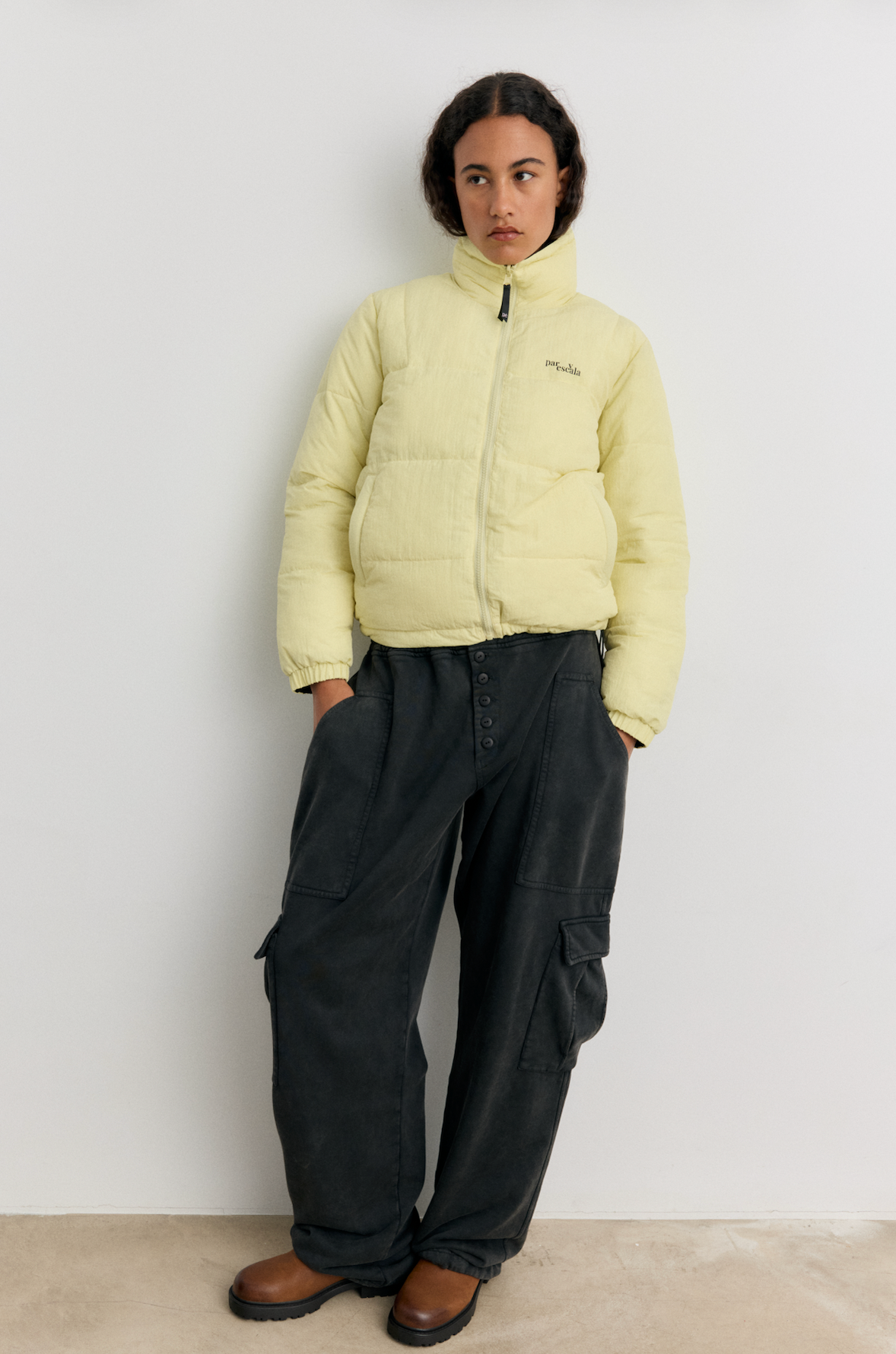 Palm Wende-Steppjacke Gelb/Schwarz