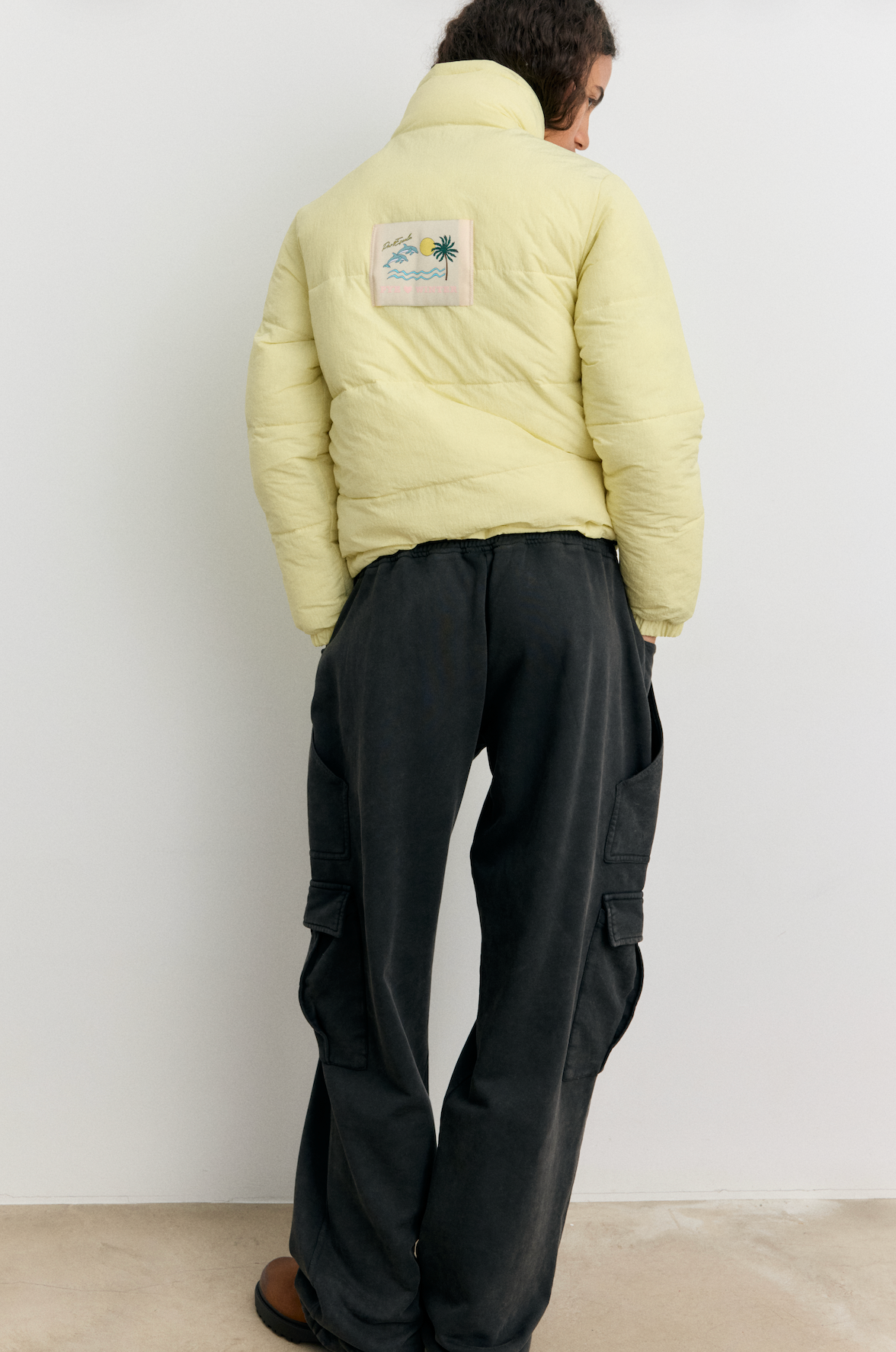 Palm Wende-Steppjacke Gelb/Schwarz