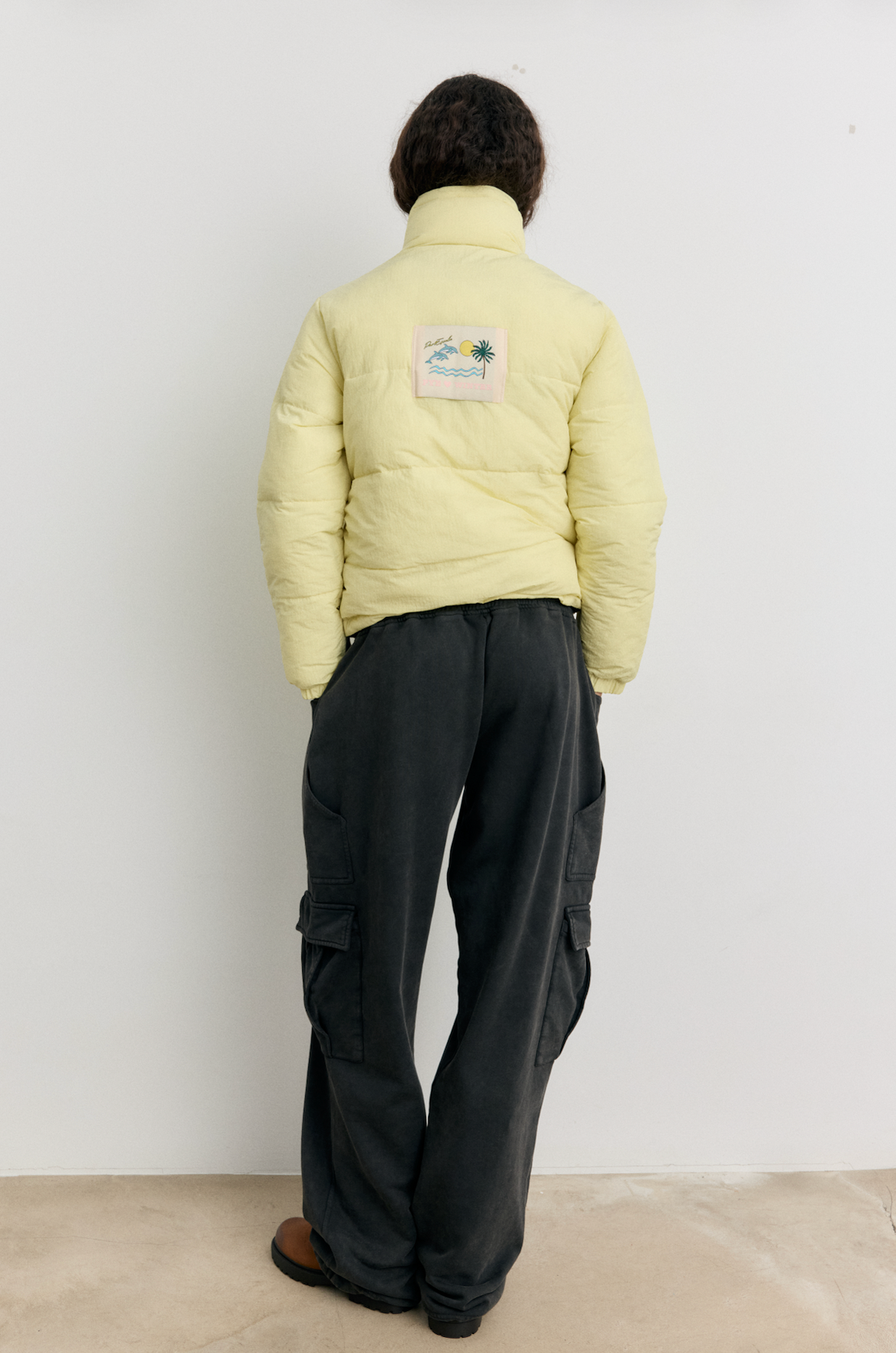 Palm Wende-Steppjacke Gelb/Schwarz