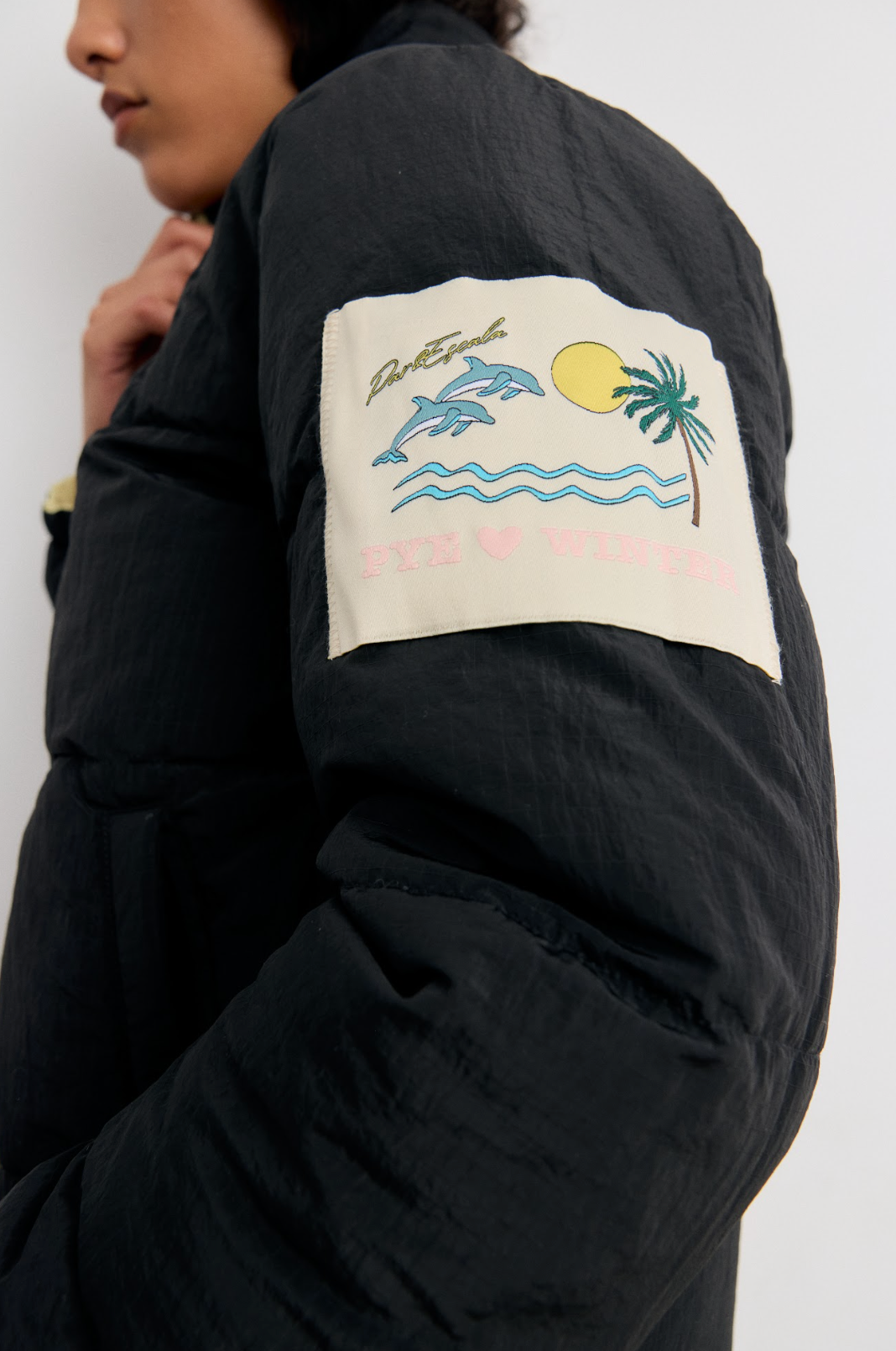 Palm Wende-Steppjacke Gelb/Schwarz