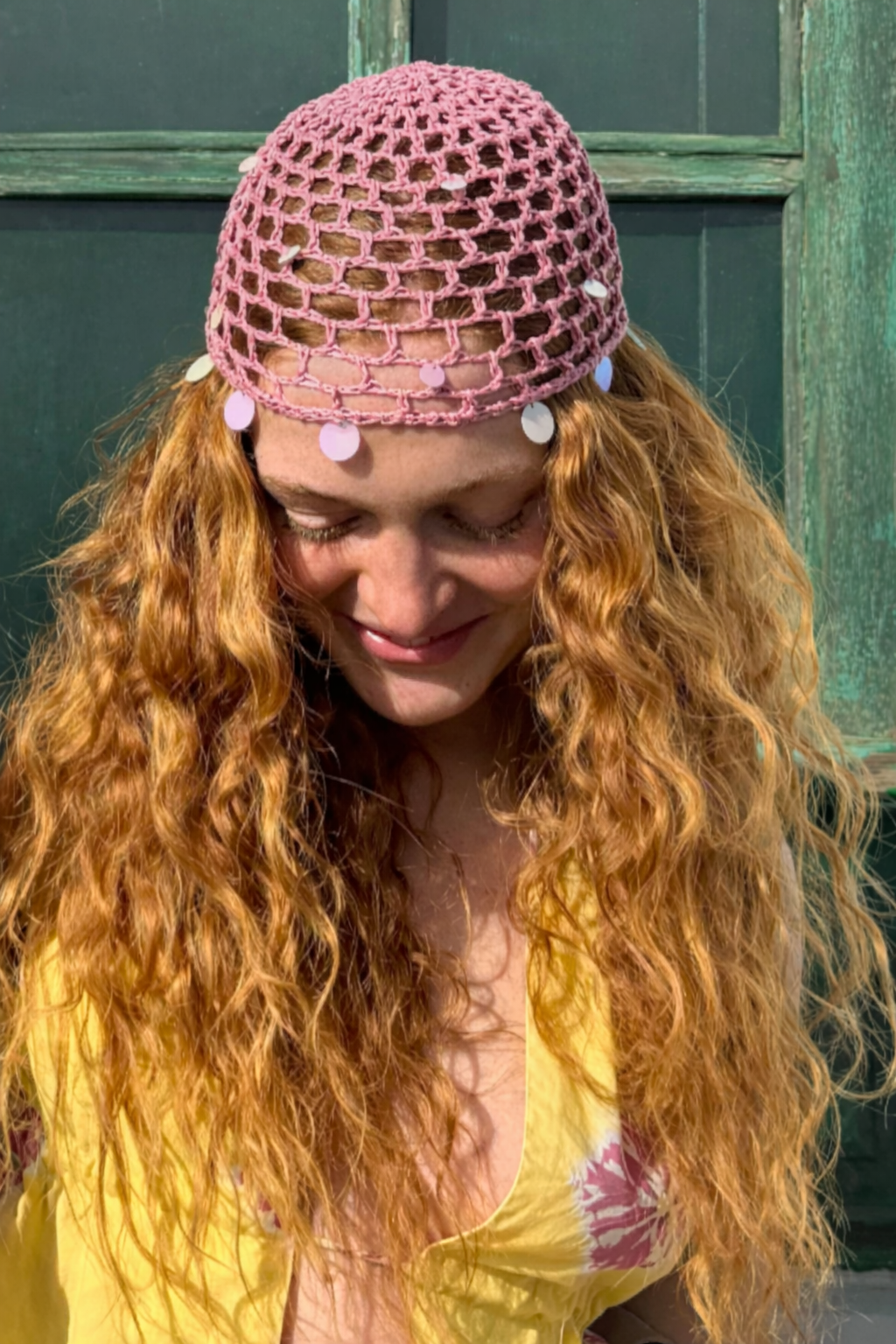 Pink Sequins Hat