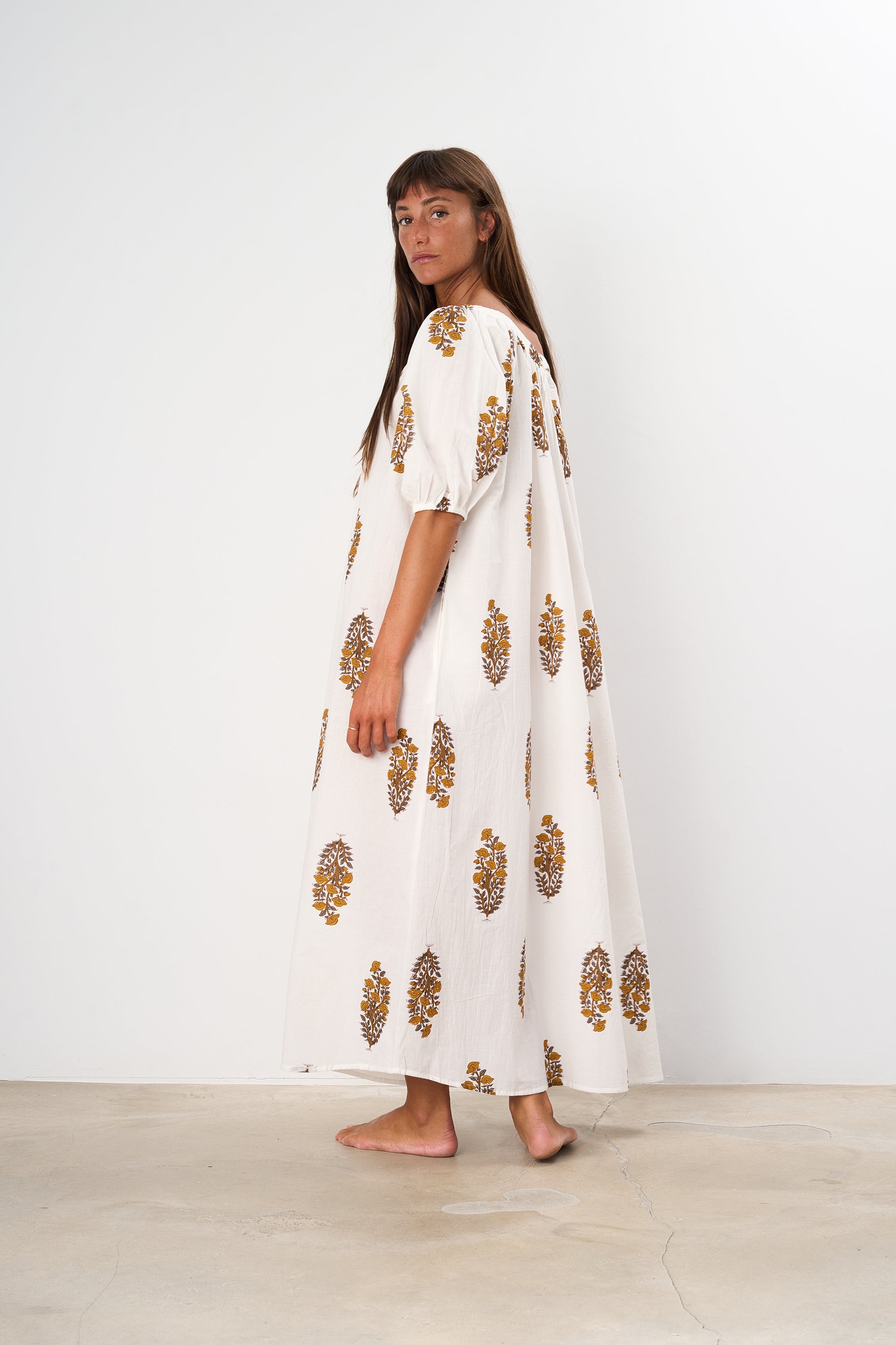 JUSTINA MUSTARD DRESS 