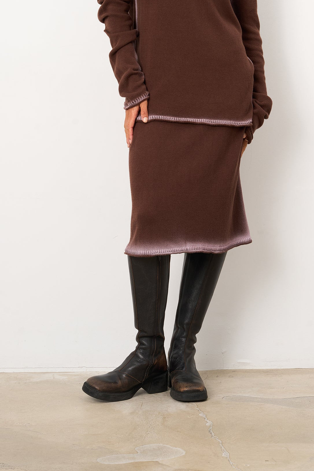 Isabel Midi Skirt Brown