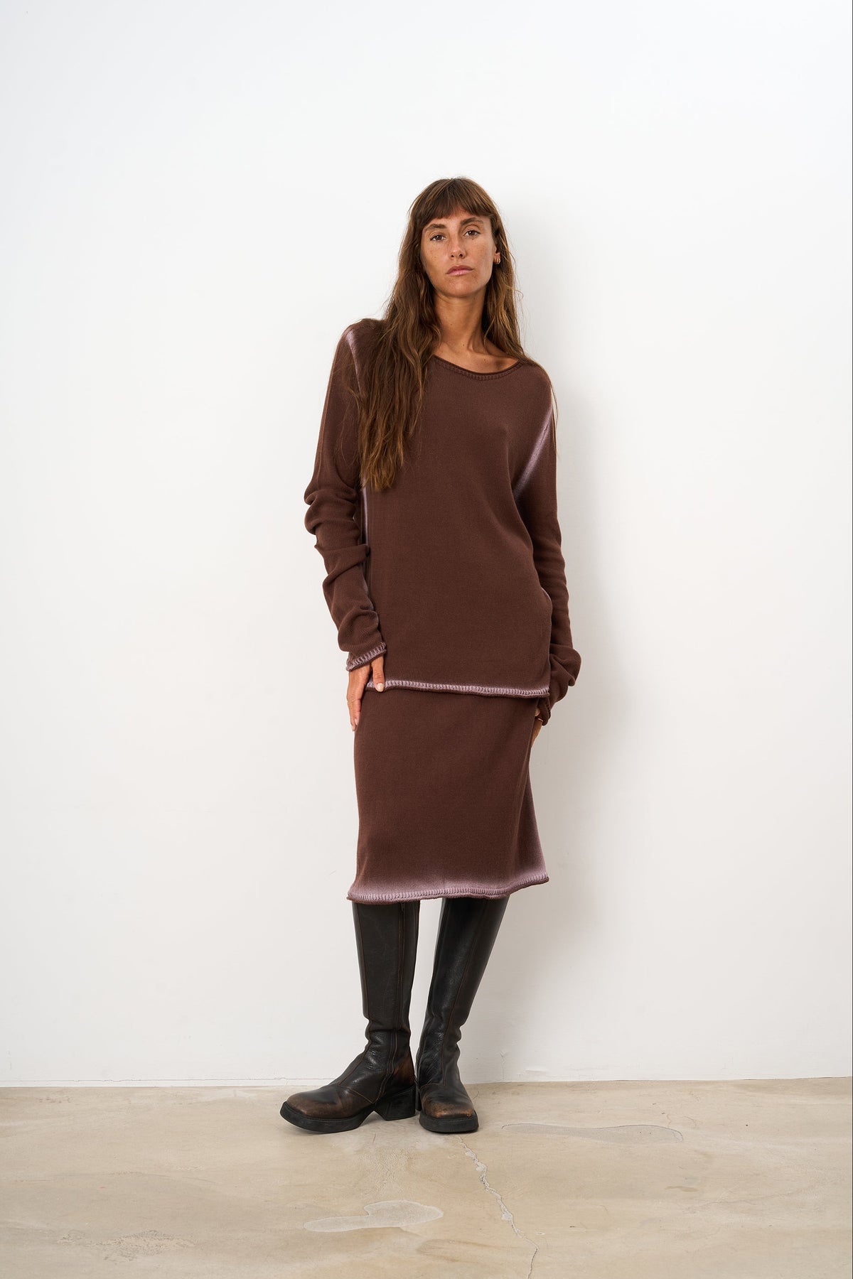 Isabel Midi Skirt Brown
