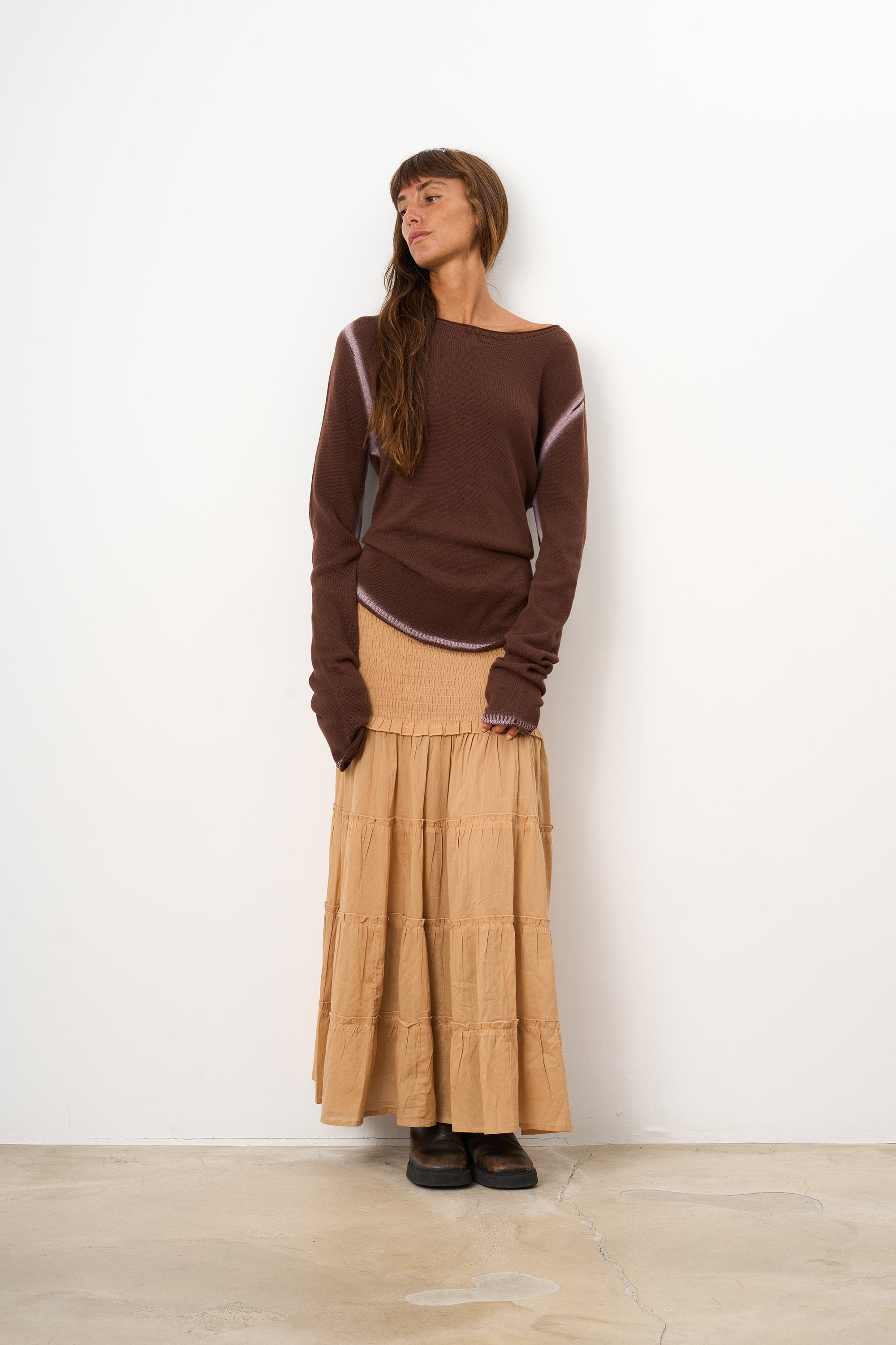 Roma Long Skirt Camel