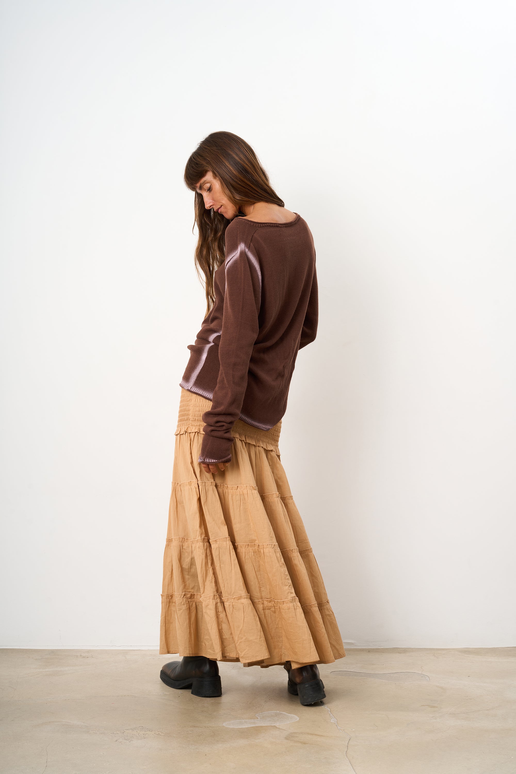 Roma Long Skirt Camel
