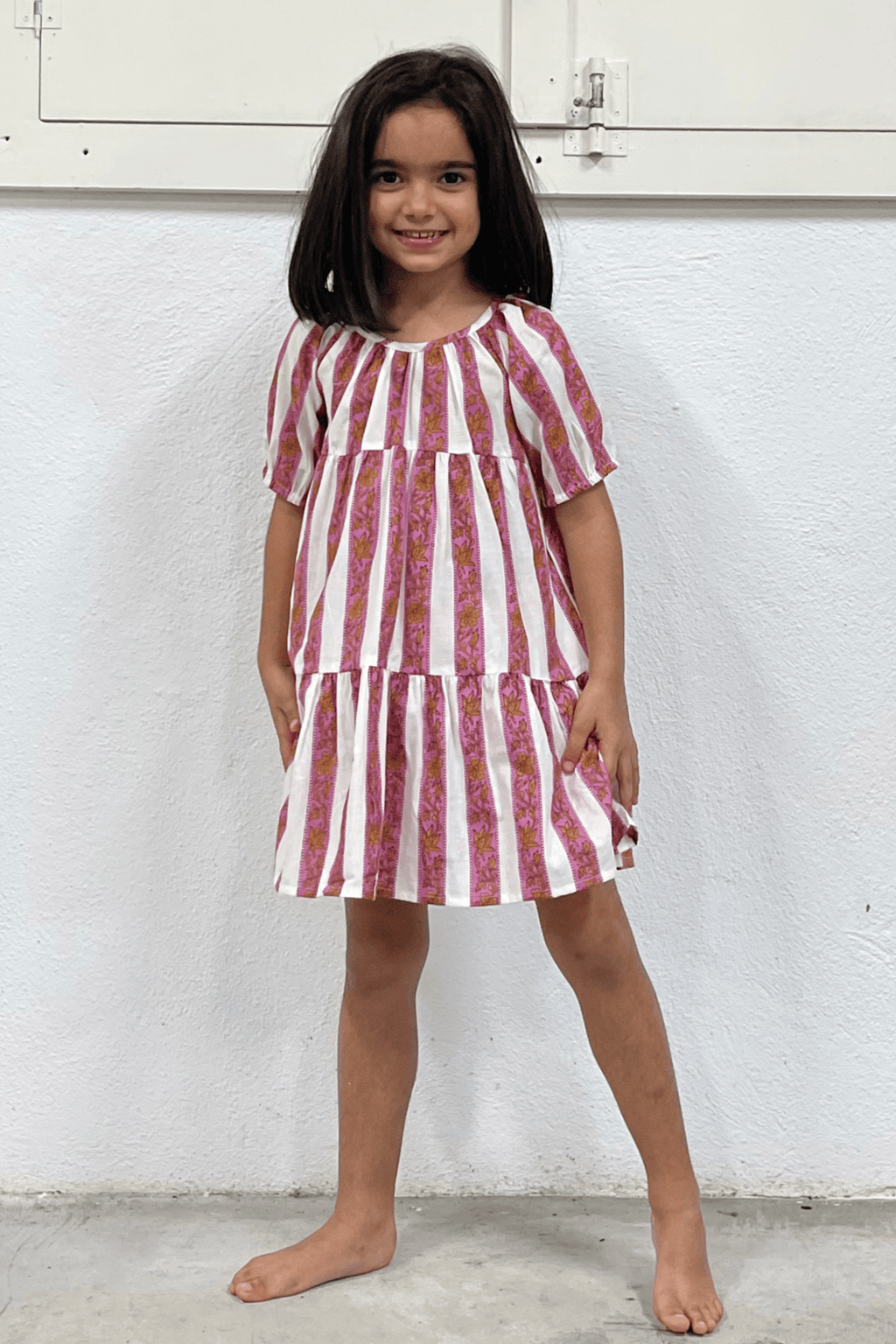 Elena Pink Kids Dress