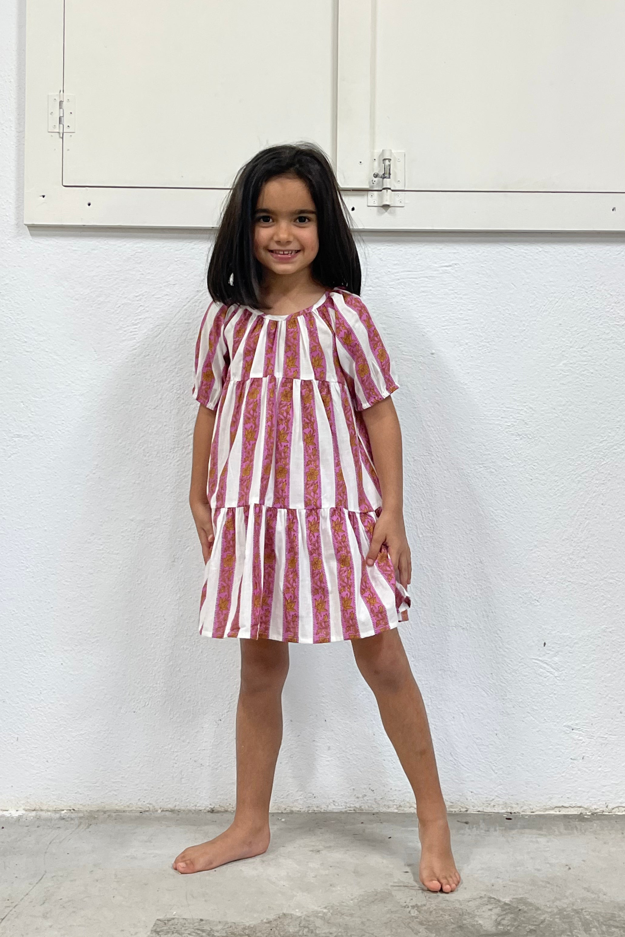 ELENA PINK KIDS DRESS