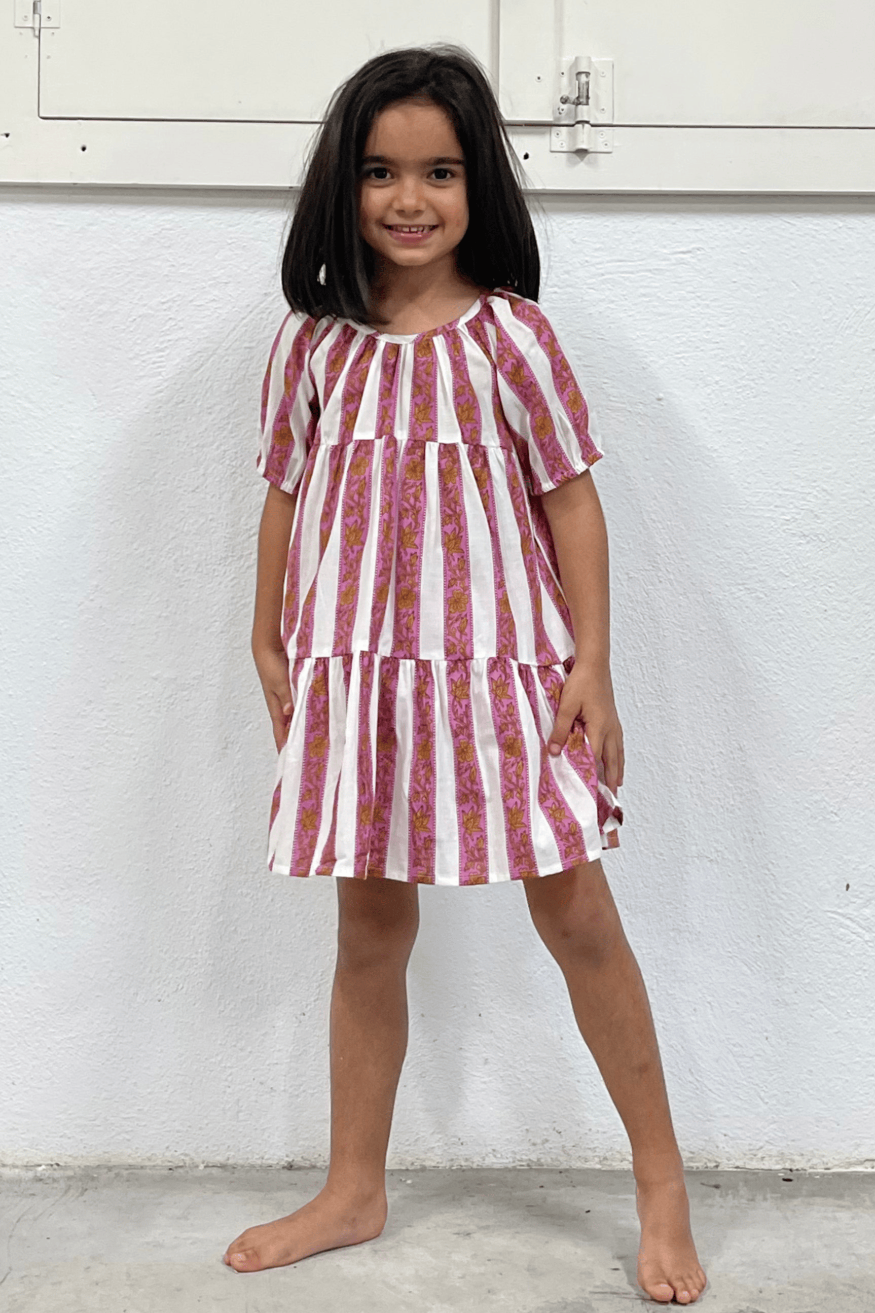 Elena Pink Kids Dress