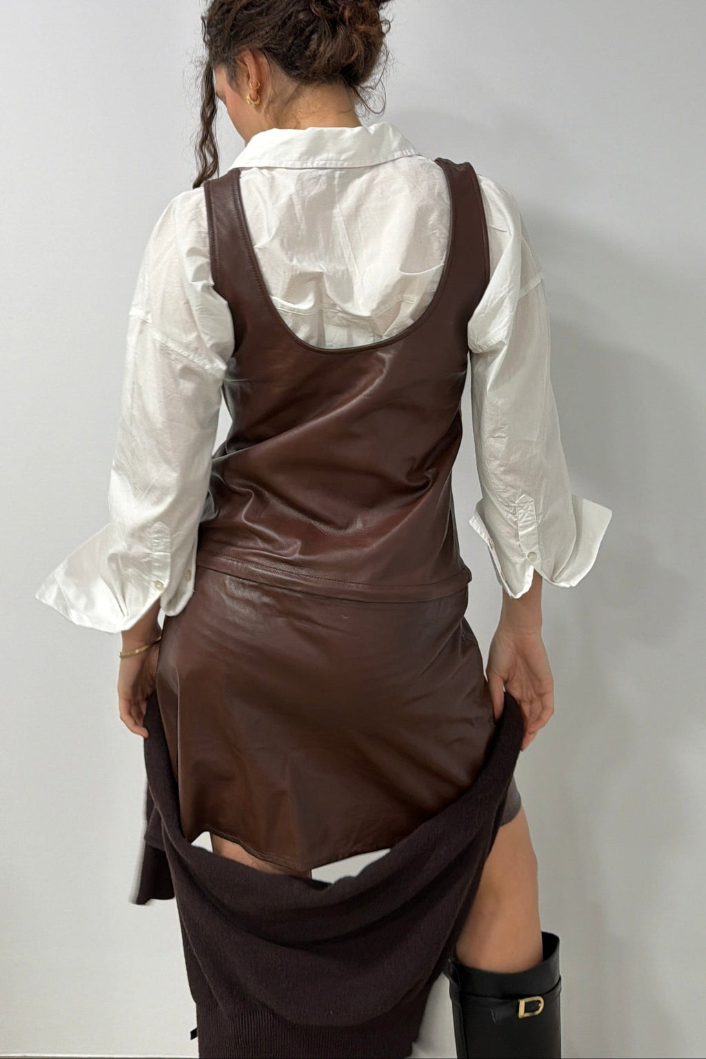 Indira Leather Dress