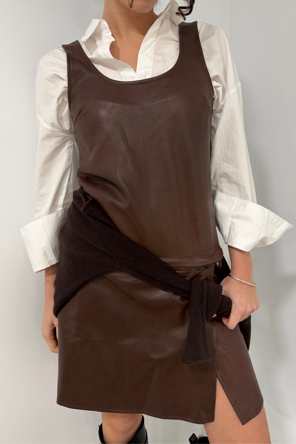 Indira Leather Dress