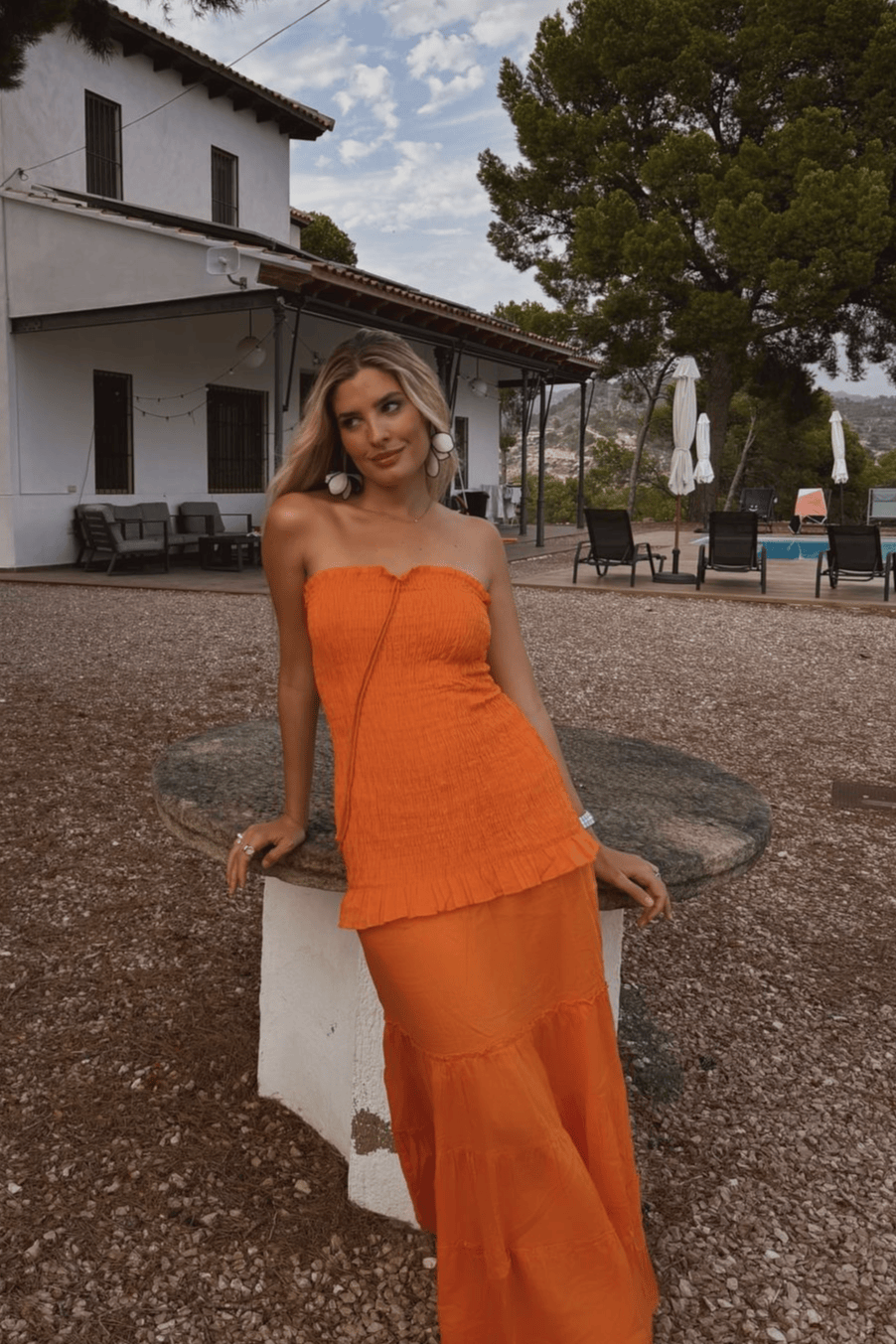 Roma Orange Dress