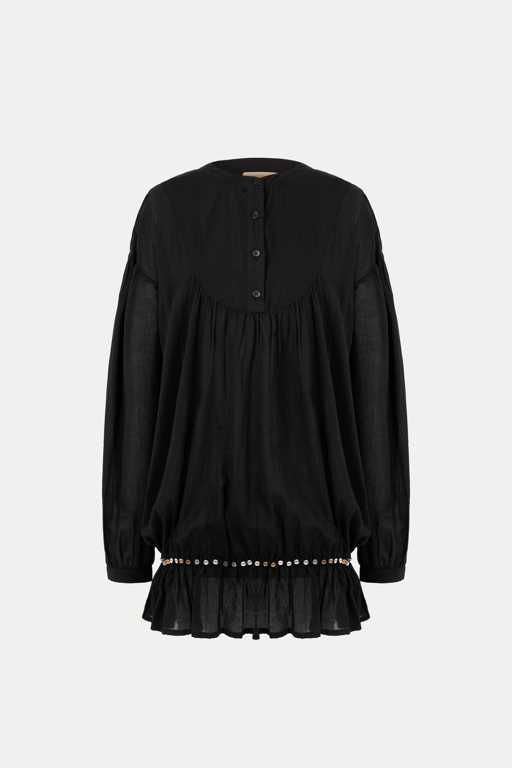 Puff Mini Dress/Shirt Black