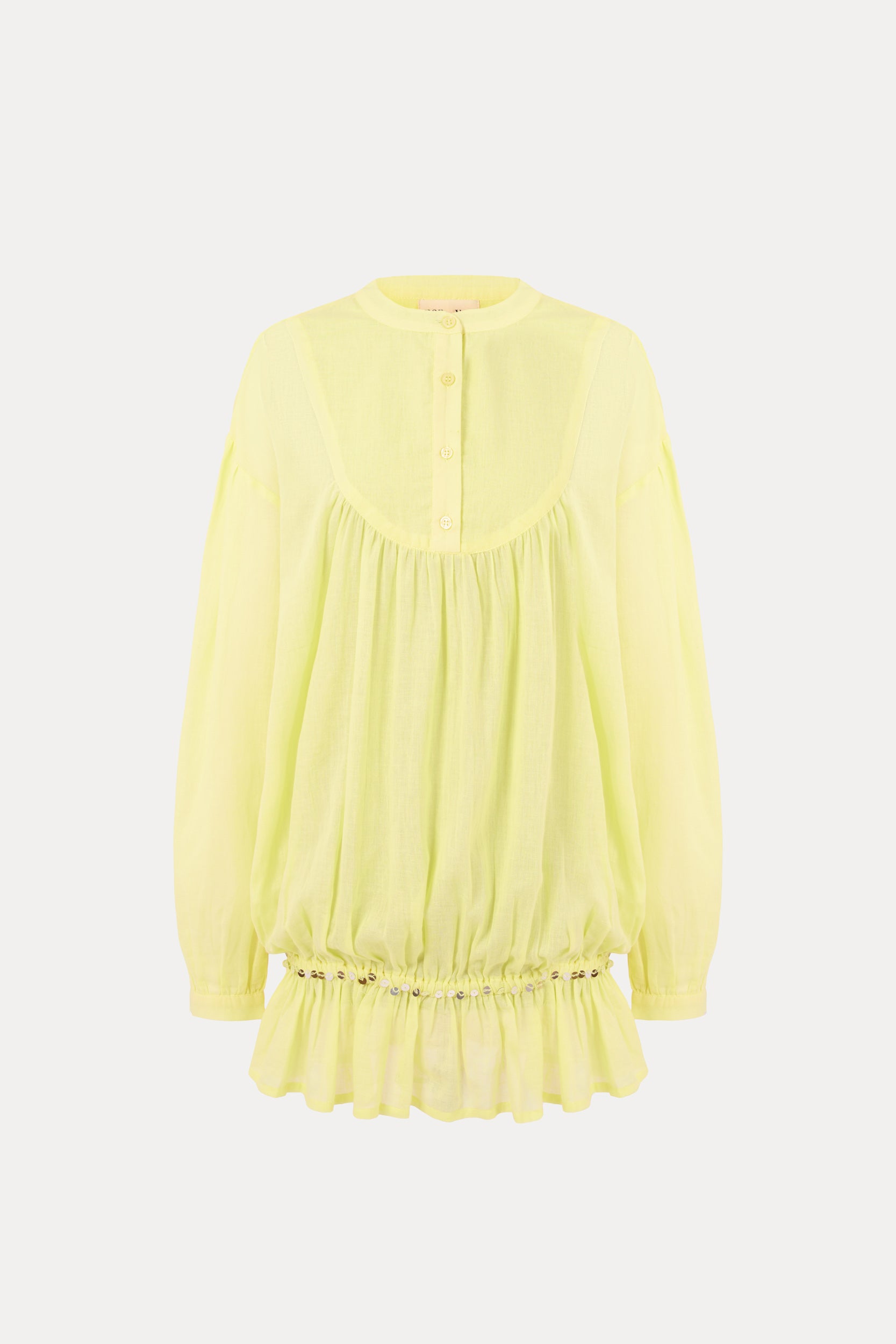 Puff Mini Dress/Shirt Yellow
