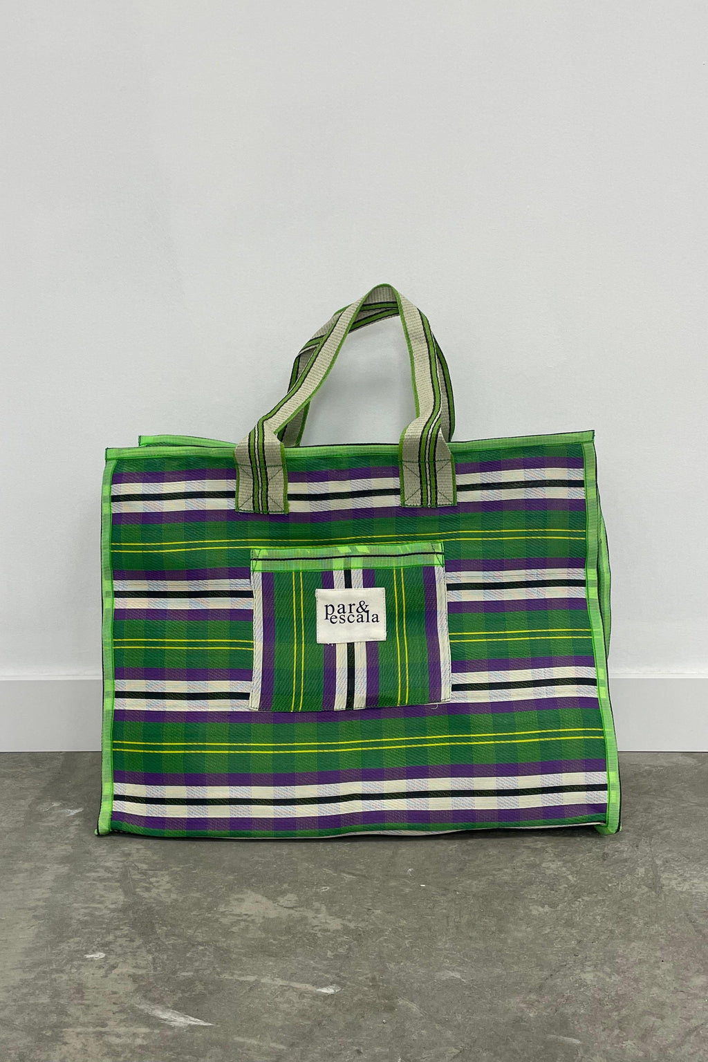 Market Bag Green Stripes