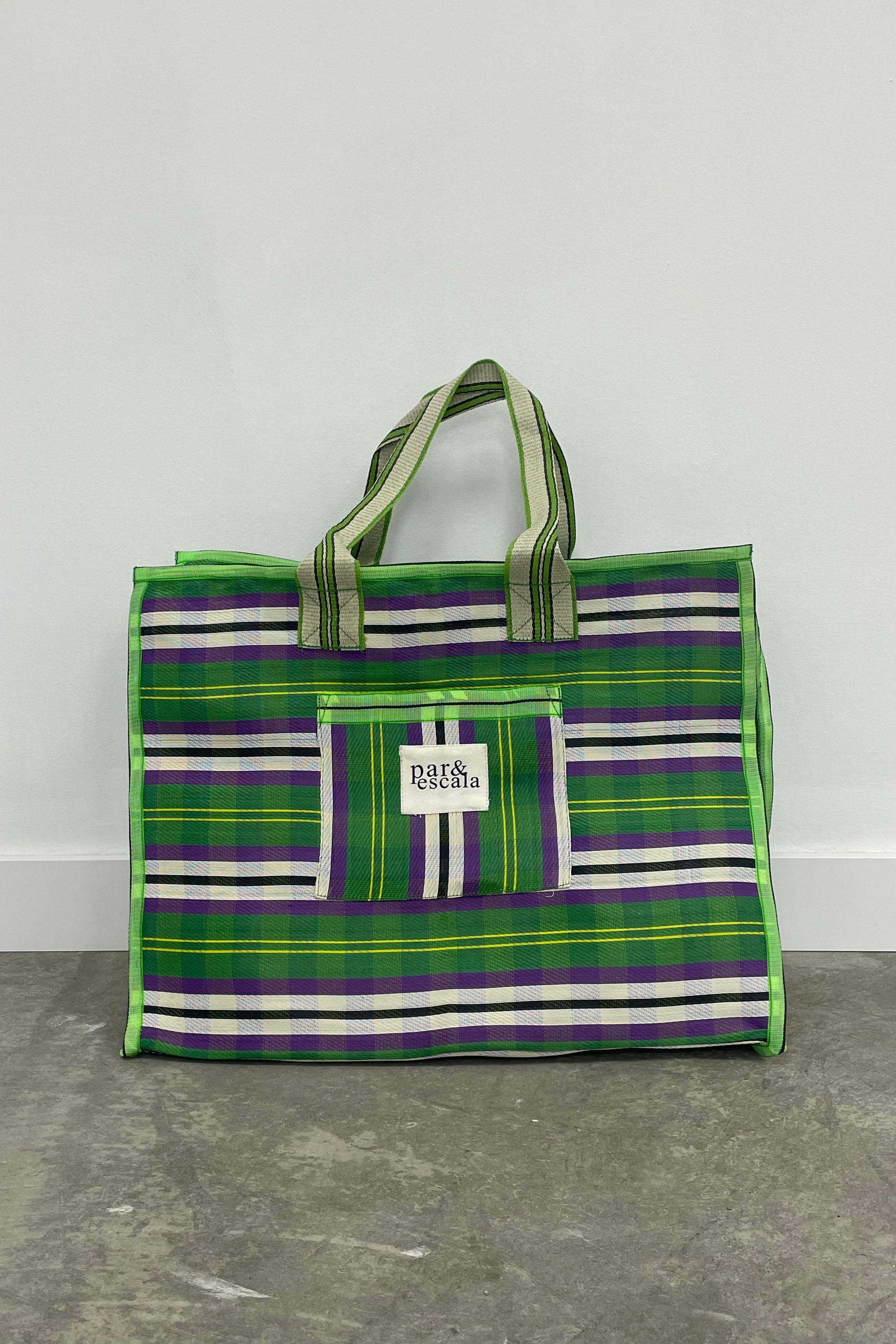 Market Bag Green Stripes