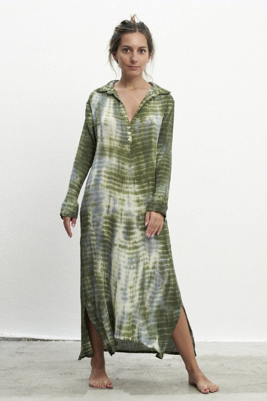 AMELIA GREEN DRESS - Par y escala